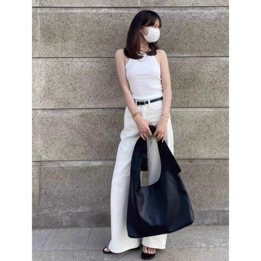 四季。百搭實穿款 上身版型超顯瘦 小個/高個必備寬鬆修身高腰闊腿褲白色牛仔褲九分褲直筒長褲-Euphoria Store-細節圖6