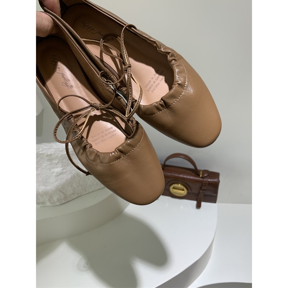 四季。搭裙超美的 甜美法式赫本風 蝴蝶結繫帶可愛瑪麗珍軟底平底娃娃鞋奶奶鞋-Euphoria Store-規格圖9