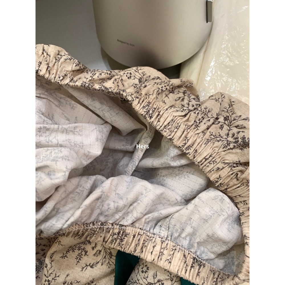 店主私著。韓版🇰🇷Hers可以外穿的高腰鬆緊 花花家居褲長褲睡褲-Euphoria Store-細節圖4