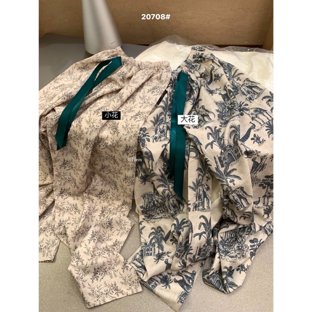 店主私著。韓版🇰🇷Hers可以外穿的高腰鬆緊 花花家居褲長褲睡褲-Euphoria Store-細節圖9