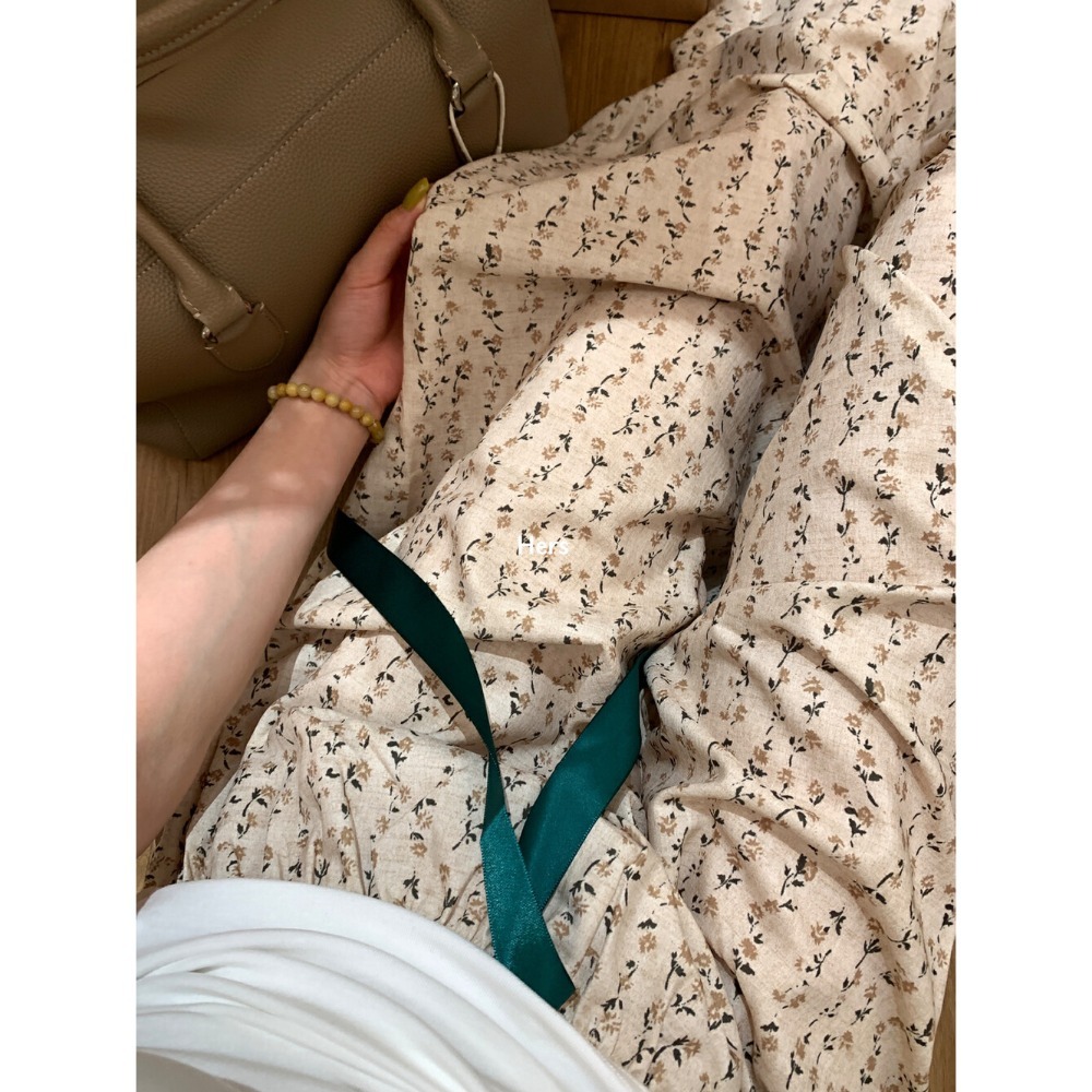 店主私著。韓版🇰🇷Hers慵懶輕薄 可以外穿的高腰鬆緊 花花家居褲長褲睡褲-Euphoria Store-規格圖10