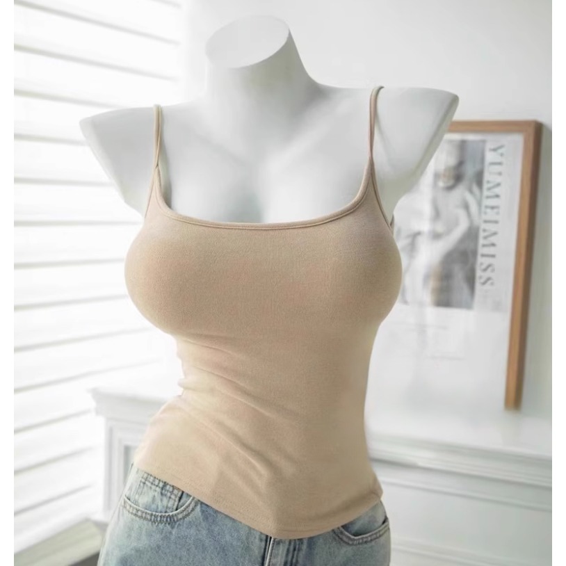 四季。輕鬆拿捏好身材 可拆式三種胸墊選擇 漫畫胸顯大外擴細肩帶吊帶背心上衣-Euphoria Store-規格圖8