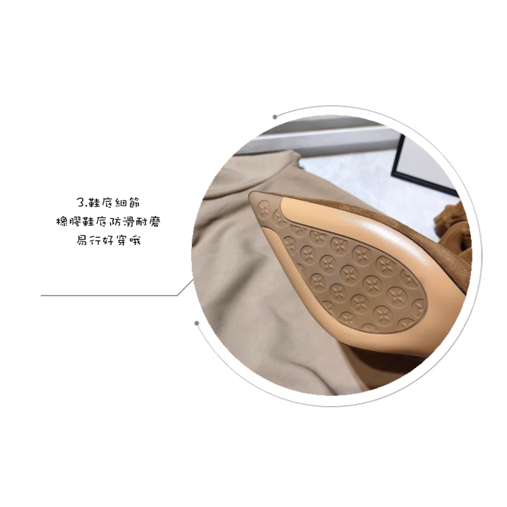 冬。簡約時尚 性感個性 磨砂手感絨 褶皺堆堆筒顯腿長 尖頭中跟靴中筒靴-Euphoria Store-細節圖9