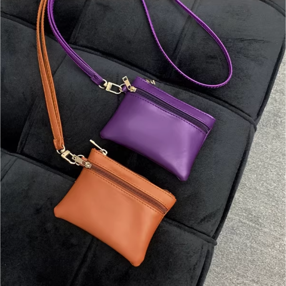 四季。小眾百搭便攜小廢包 簡約掛脖零錢包口紅鑰匙包耳機包挂脖零钱包女新款小众百搭便携迷你小包包卡-Euphoria St-細節圖3