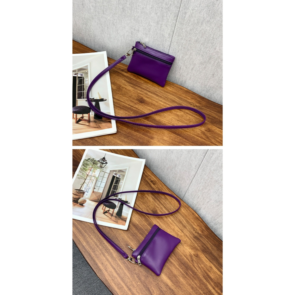 四季。小眾百搭便攜小廢包 簡約掛脖零錢包口紅鑰匙包耳機包挂脖零钱包女新款小众百搭便携迷你小包包卡-Euphoria St-細節圖6