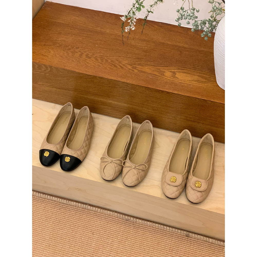 四季。經典法式小香風 不退流行 多款蝴蝶結淺口平底軟皮奶奶鞋娃娃鞋單鞋-Euphoria Store-細節圖2