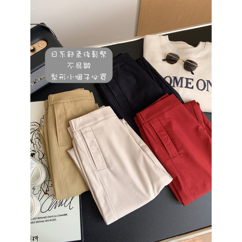 春。日系特柔抗皺水洗棉 薄款通勤休閒百搭 高腰哈倫褲錐形褲蘿蔔褲-Euphoria Store-細節圖8