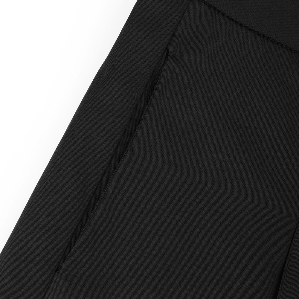 春。梨型身材超友好 慵懶個性 立體剪裁 白色高腰顯瘦A字休閒褲寬口八分褲褲裙-Euphoria Store-細節圖10