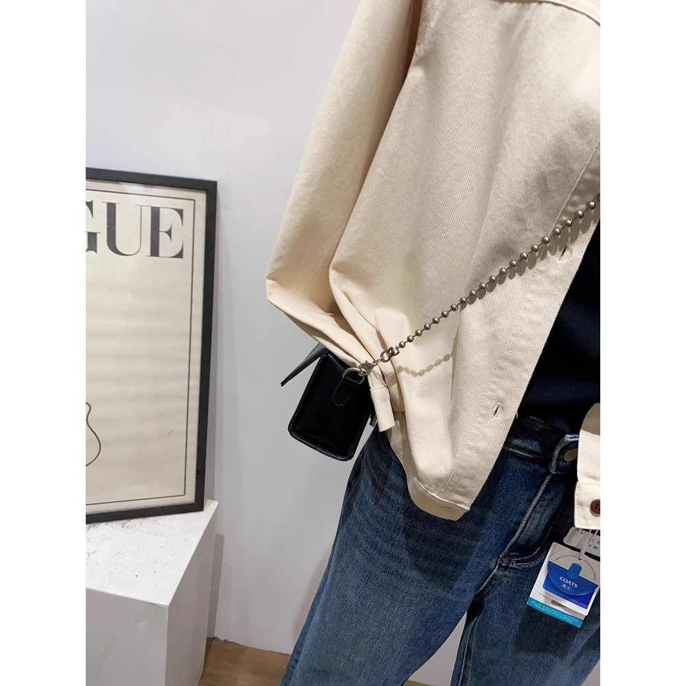 春。廠商回饋款 簡約休閒百搭 小立領口袋單排扣 薄款防風夾克外套-Euphoria Store-細節圖3