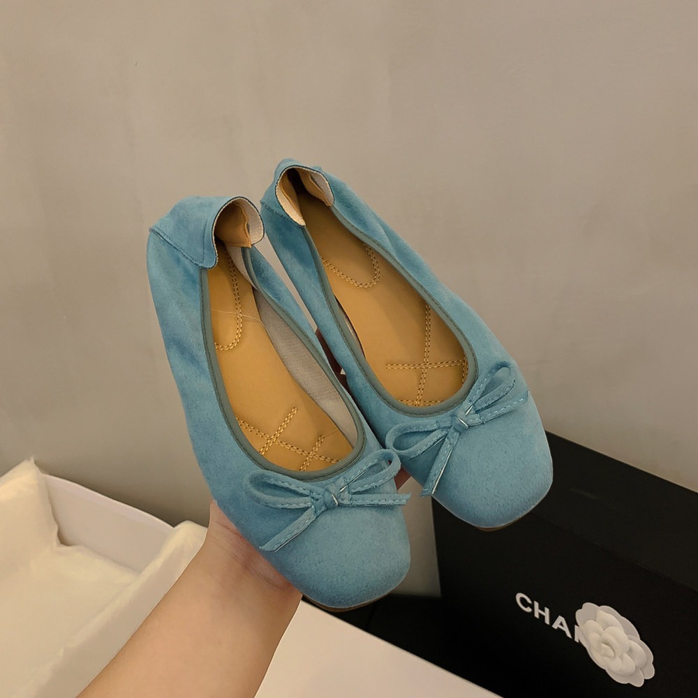 四季。經典百搭不出錯 多色復古小香風甜美蝴蝶結淺口圓頭芭蕾舞鞋奶奶鞋蛋卷平底鞋豆豆鞋小皮鞋-Euphoria Store-規格圖11