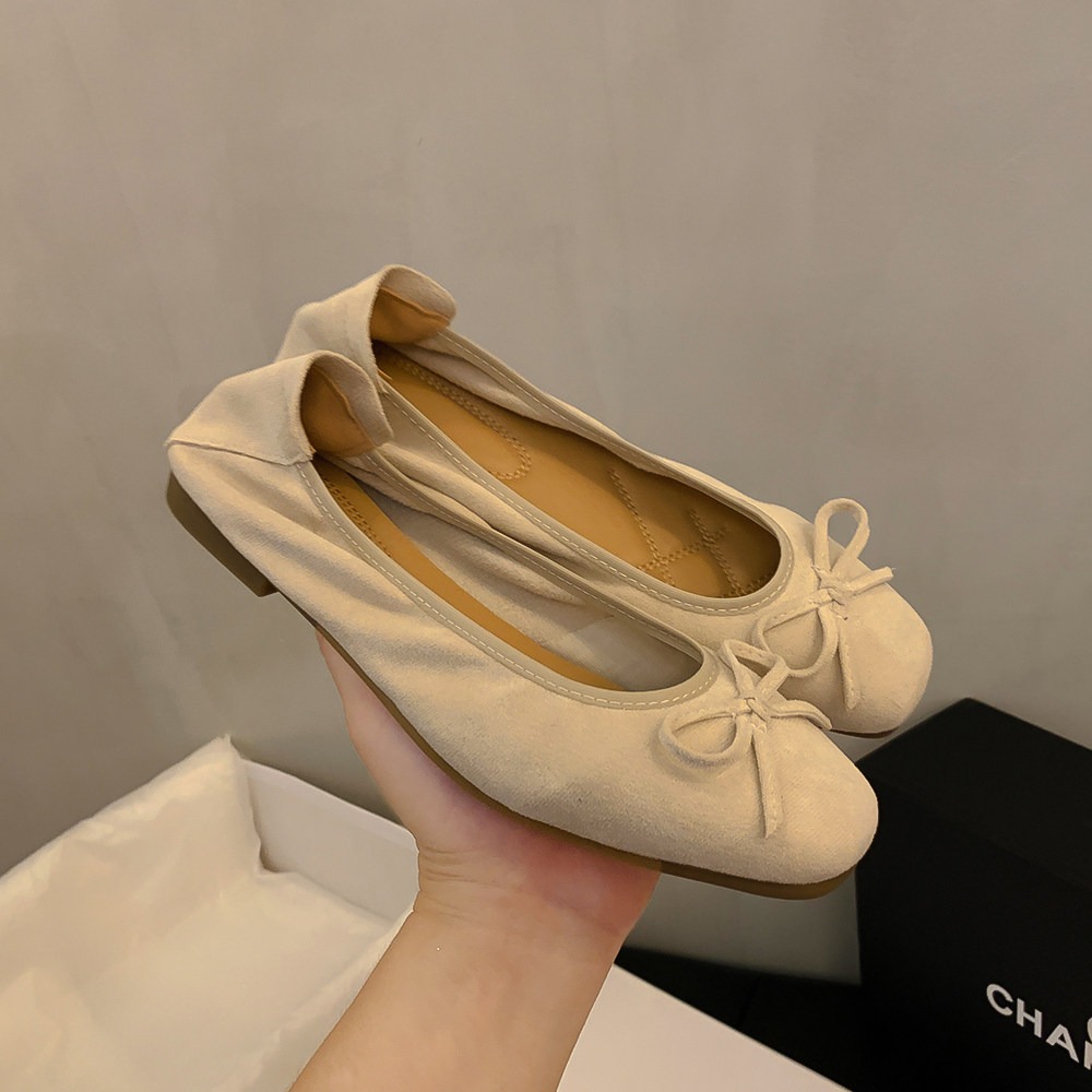 四季。經典百搭不出錯 多色復古小香風甜美蝴蝶結淺口圓頭芭蕾舞鞋奶奶鞋蛋卷平底鞋豆豆鞋小皮鞋-Euphoria Store-規格圖11