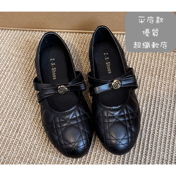 茶花蝴蝶結-平底超纖軟底