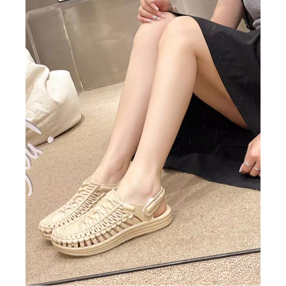 四季。不是下雨天也能穿的 街頭時尚 踩屎感防滑魔鬼沾包頭涼鞋沙灘鞋雨鞋-Euphoria Store-細節圖6