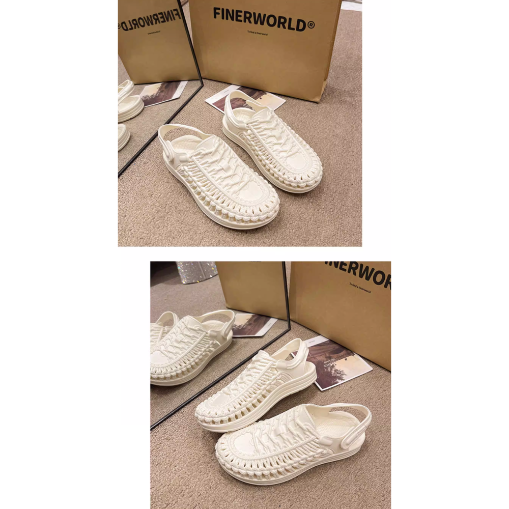 四季。不是下雨天也能穿的 街頭時尚 踩屎感防滑魔鬼沾包頭涼鞋沙灘鞋雨鞋-Euphoria Store-細節圖9