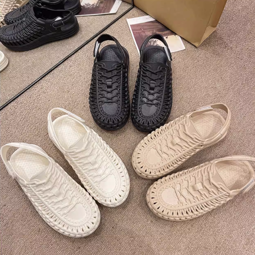 四季。不是下雨天也能穿的 街頭時尚 踩屎感防滑魔鬼沾包頭涼鞋沙灘鞋雨鞋-Euphoria Store-細節圖10