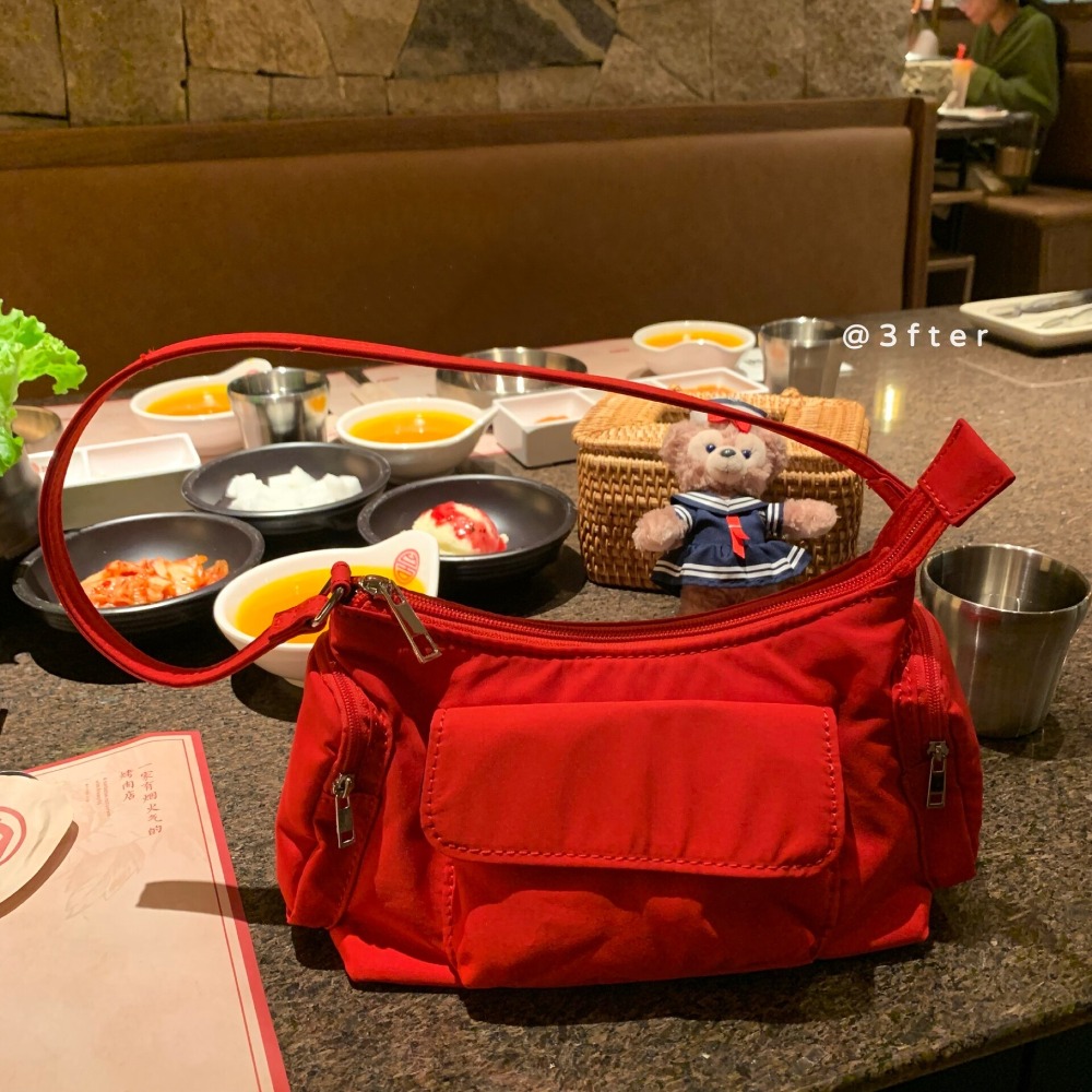 四季。內容量超標!!小小一只超能裝  純色防潑水尼龍單肩包腋下包-Euphoria Store-規格圖8