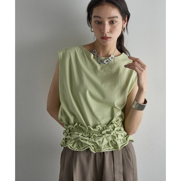 春。小個穿搭 清新減齡日系 四穿法落肩短袖寬鬆T恤+荷葉邊鬆緊束腰裹胸腰帶T恤上衣-Euphoria Store-細節圖4