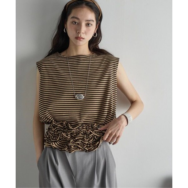 春。小個穿搭 清新減齡日系 四穿法落肩短袖寬鬆T恤+荷葉邊鬆緊束腰裹胸腰帶T恤上衣-Euphoria Store-規格圖10