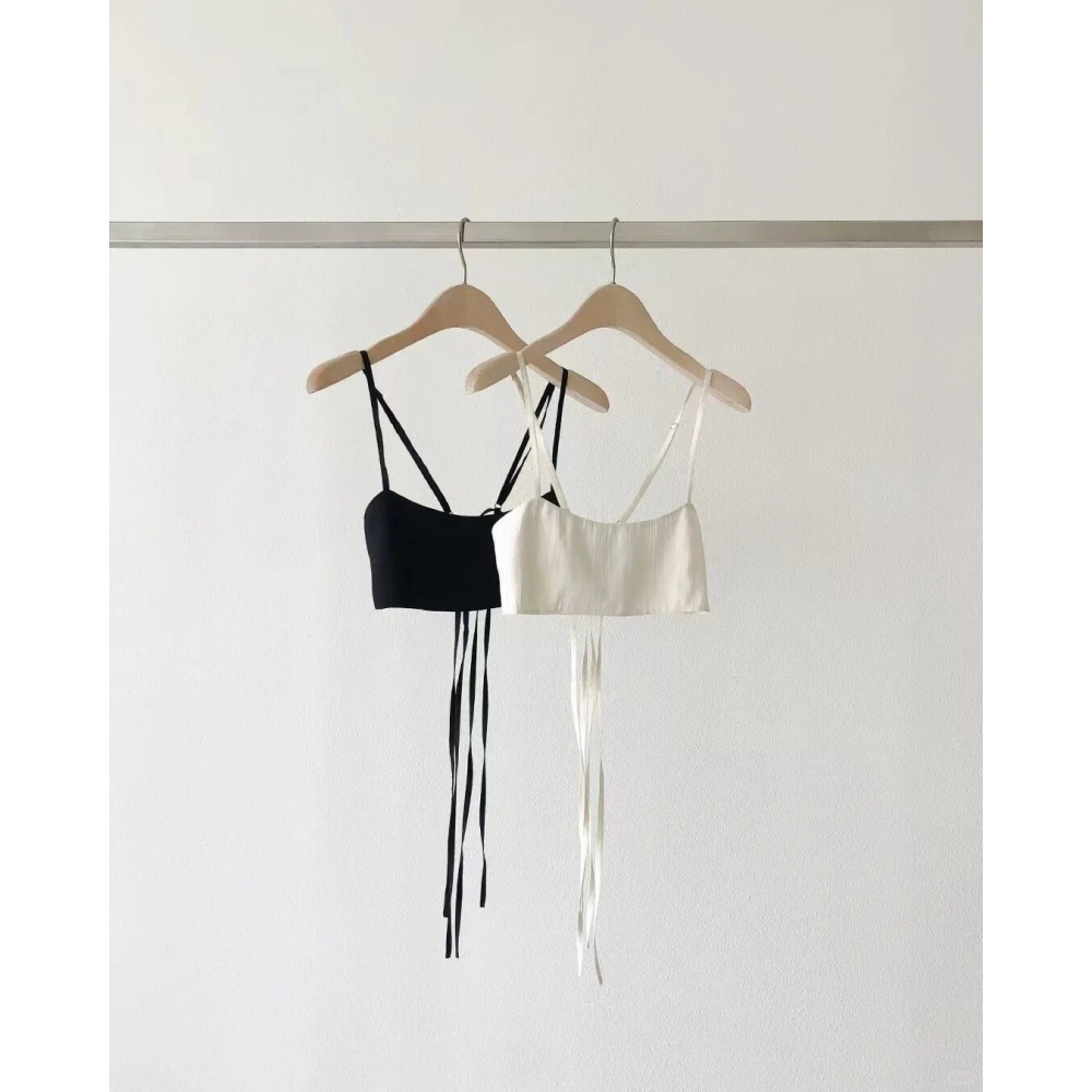 夏。韓系chic 極簡氣質小姐姐 疊穿造型短款吊帶馬甲+飄逸A字無袖背心連身裙洋裝-Euphoria Store-細節圖11