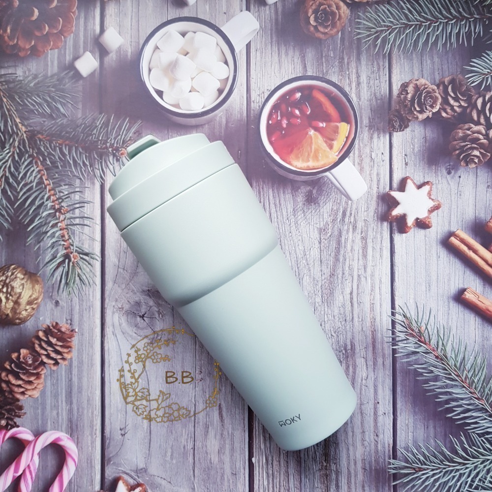 沃廚WOKY 渾圓杯/手提激凍輕芯鈦瓷易潔層保溫杯/雙層陶瓷手提保溫杯 (750ml) 2代杯-細節圖4