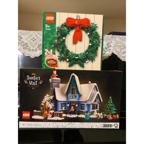 LEGO 樂高 聖誕花圈40426+聖誕老人來訪10293