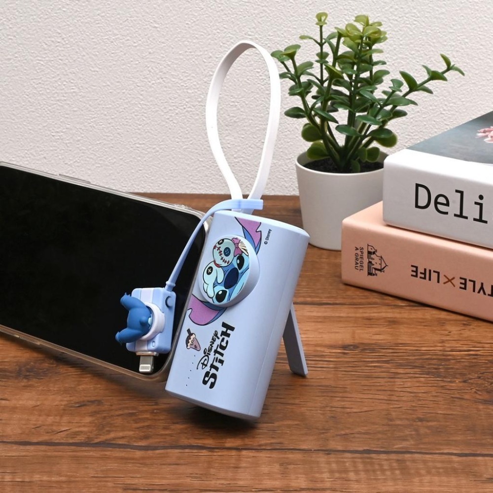 【7-ELEVEN 門市團購】迪士尼 魯斯佛 維尼 史迪奇 米奇 5000 膠囊行動電源 多功能快充 隨身充 口袋充-細節圖5