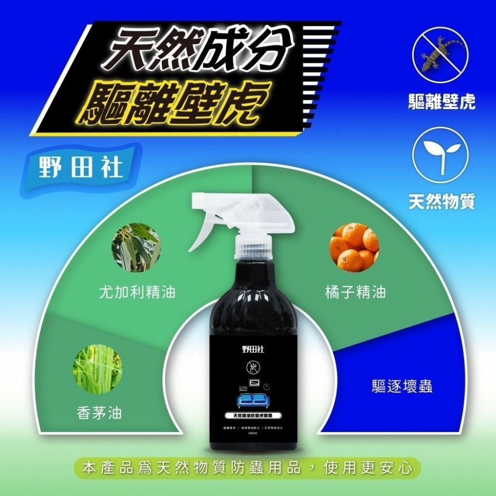 野田社 500ml 天然精油防壁虎噴霧 2入組-細節圖5