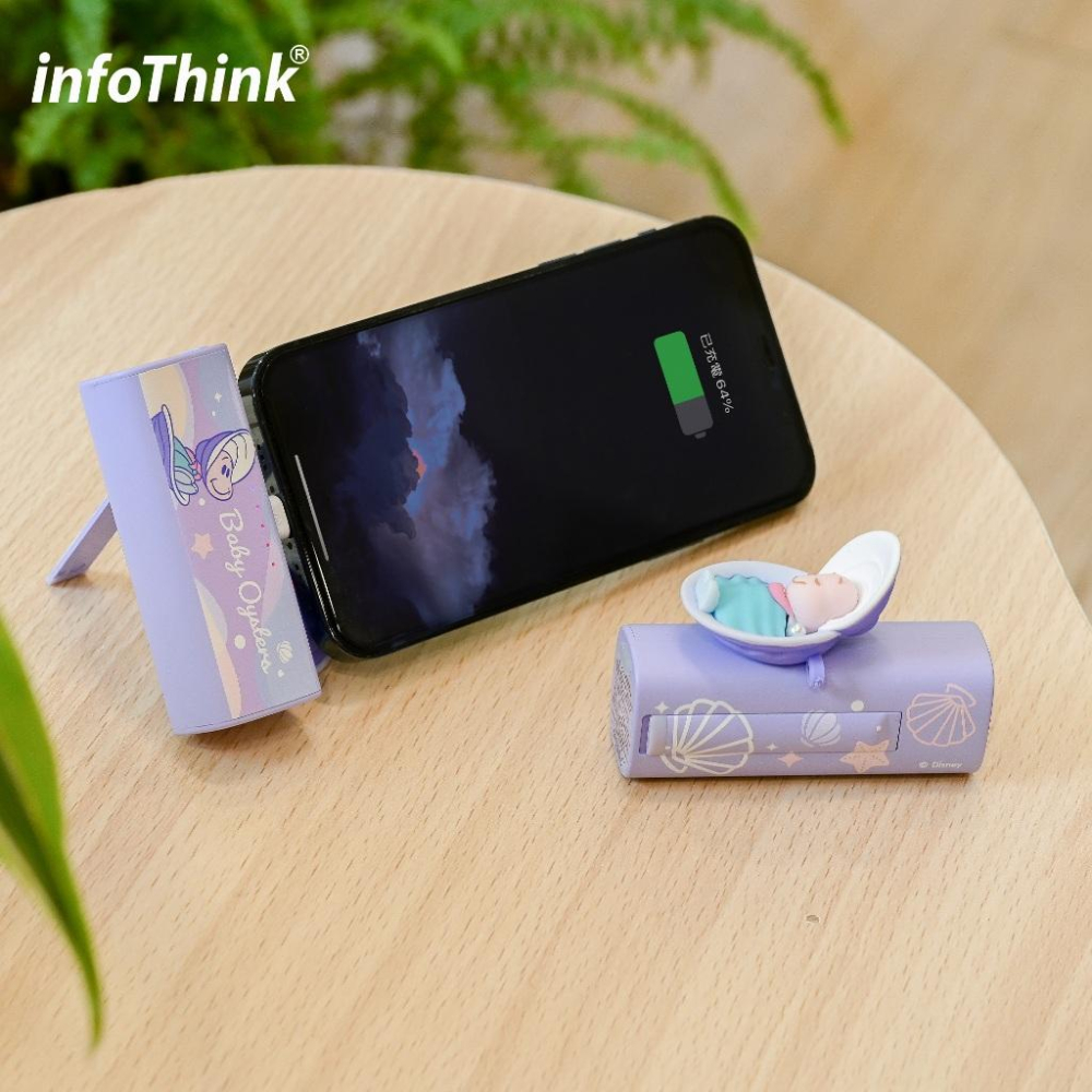 infoThink 訊想科技 迪士尼 小牡蠣 牡蠣寶寶 口袋行動電源 隨身充 口袋充 行動電源 TypeC-細節圖3
