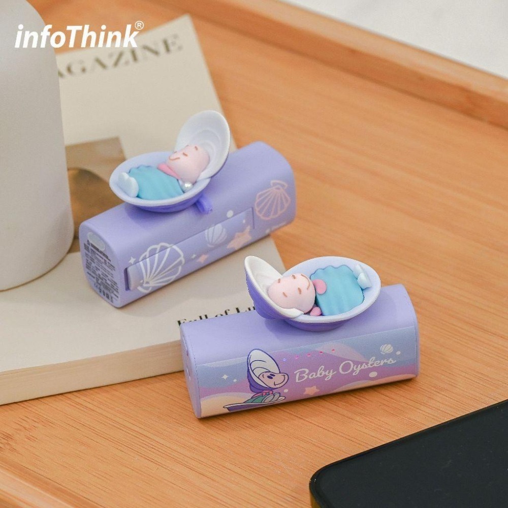 【限時購】 infoThink 訊想科技 迪士尼 小牡蠣 牡蠣寶寶 口袋行動電源 隨身充 口袋充 行動電源 TypeC-細節圖3