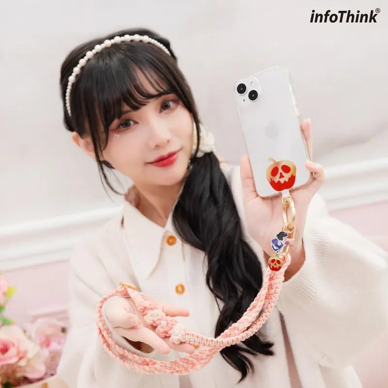infoThink 訊想科技 迪士尼 白雪公主 手機編織頸掛繩 手機掛繩 公仔吊繩-細節圖4