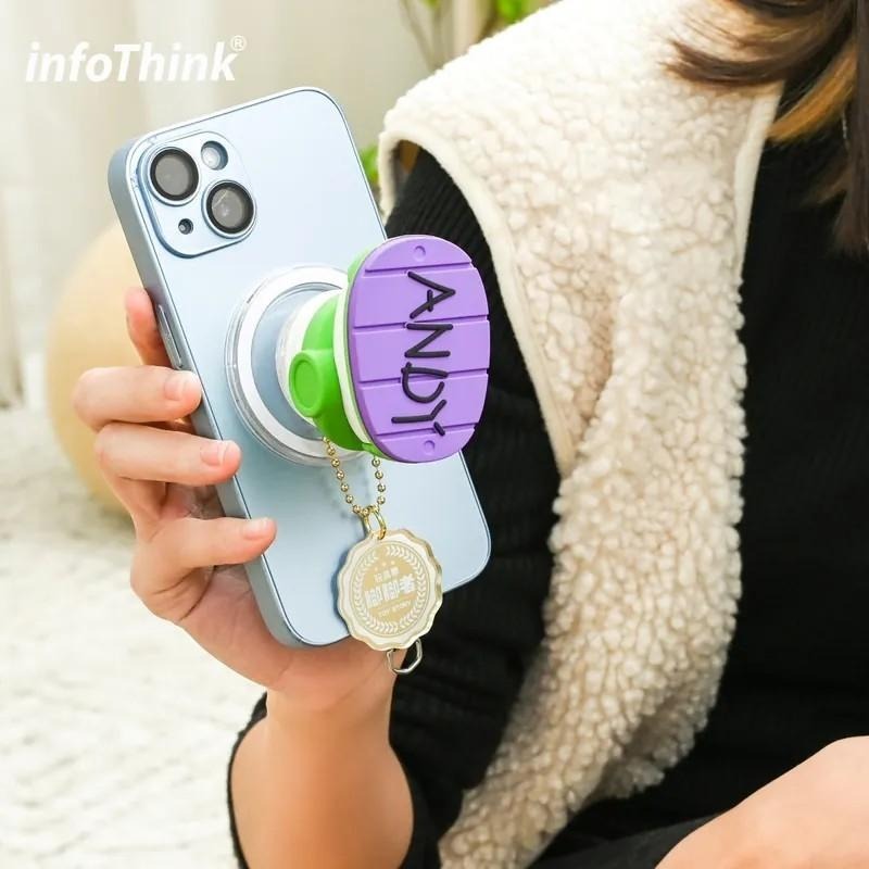 【限時購】 infoThink 訊想科技 迪士尼 皮克斯 巴斯光年 磁吸氣囊支架 手機支架 公仔 手機架 玩具總動員-細節圖4