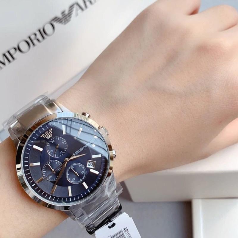 Emporio Armani 亞曼尼 碗錶 手錶 AR11164 男錶 女錶 43mm 三眼計時-細節圖4