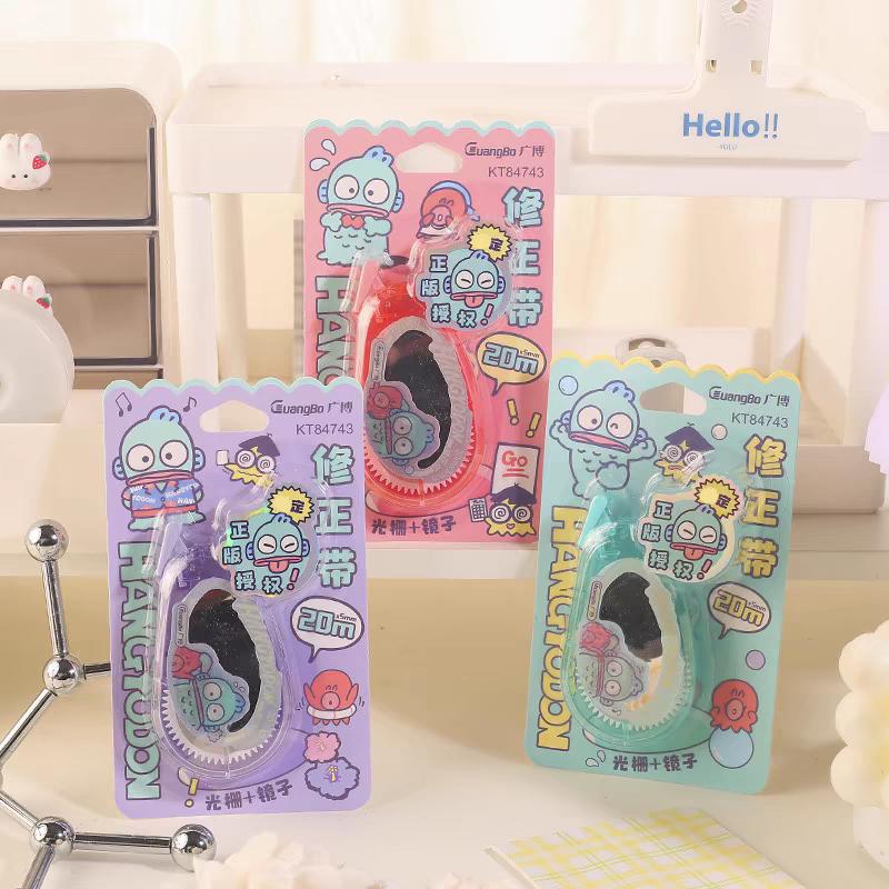 三麗鷗 人魚漢頓 醜魚 光柵鏡子修正帶 修正帶 文具 修正用品-細節圖5