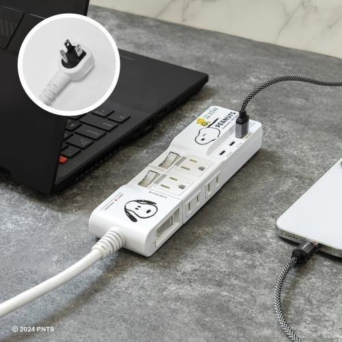 infoThink 訊想科技 史努比 歐拉夫 電源線 延長線 四開四插三孔 三開四插三孔 USB延長線 1.8m-細節圖7