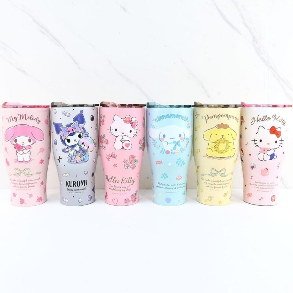 三麗鷗 Hello Kitty 庫洛米 酷洛米 大耳狗 900ml 不鏽鋼真空酷樂杯 冰霸杯 冰壩杯-細節圖2