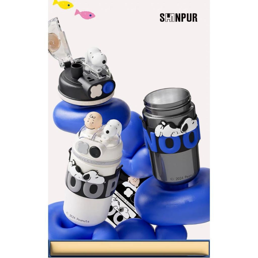 史努比 雙飲保溫杯 保溫瓶 吸管水杯 吸管杯 直飲杯 查理布朗-細節圖6