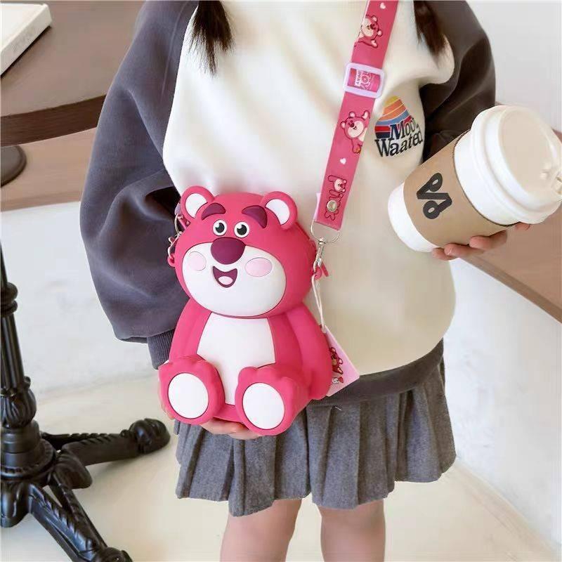 迪士尼 皮克斯 熊抱哥 Q版 矽膠坐姿手機包 斜背包 小包包 兒童包包 側背包 手機包-細節圖2