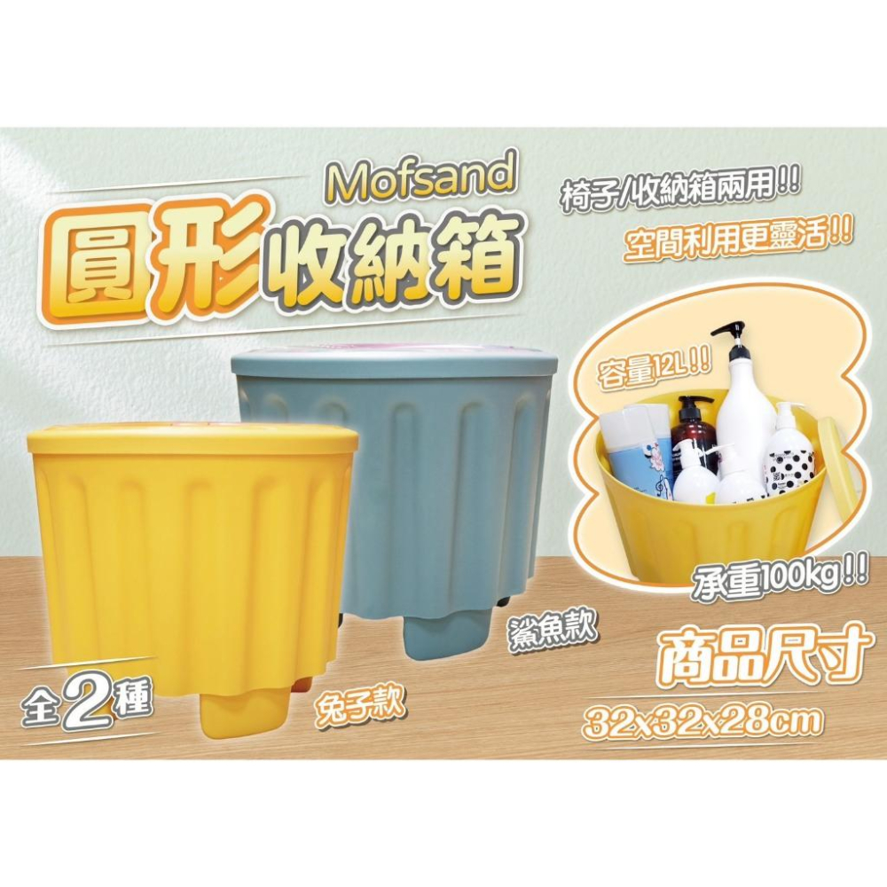Mofusand 貓福珊迪 貓咪 圓形收納箱 收納箱 椅子 收納桶 垃圾桶-細節圖4