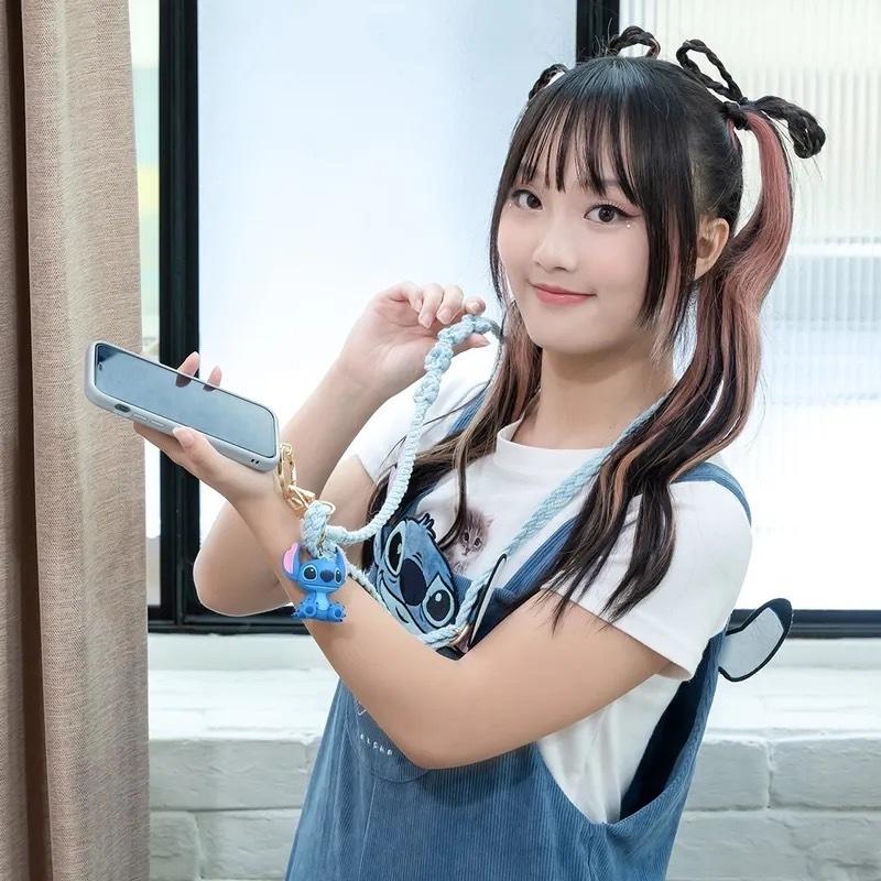 infoThink 訊想科技 迪士尼 史迪奇 手機編織頸掛繩 手機掛繩 公仔吊繩-細節圖2