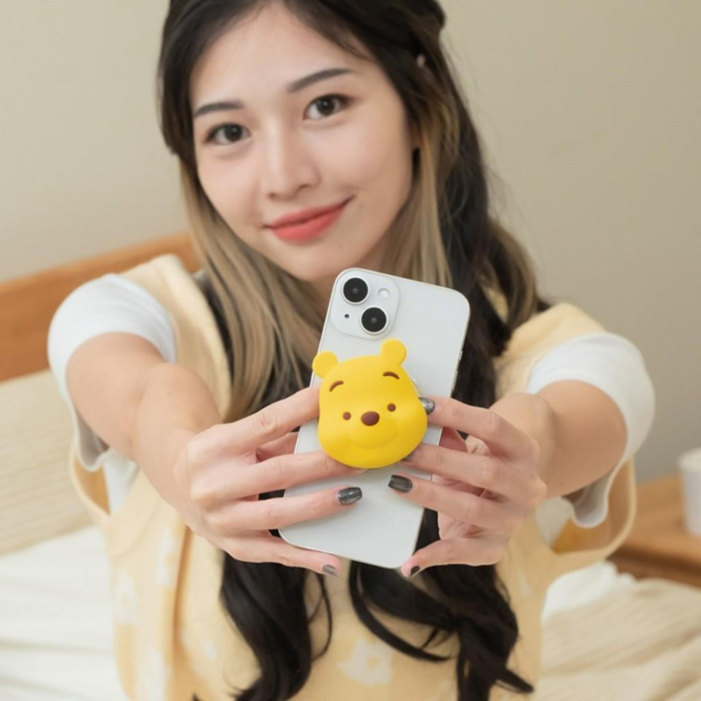 infoThink 訊想科技 迪士尼 小熊維尼 磁吸氣囊支架 手機支架 公仔 手機架-細節圖4