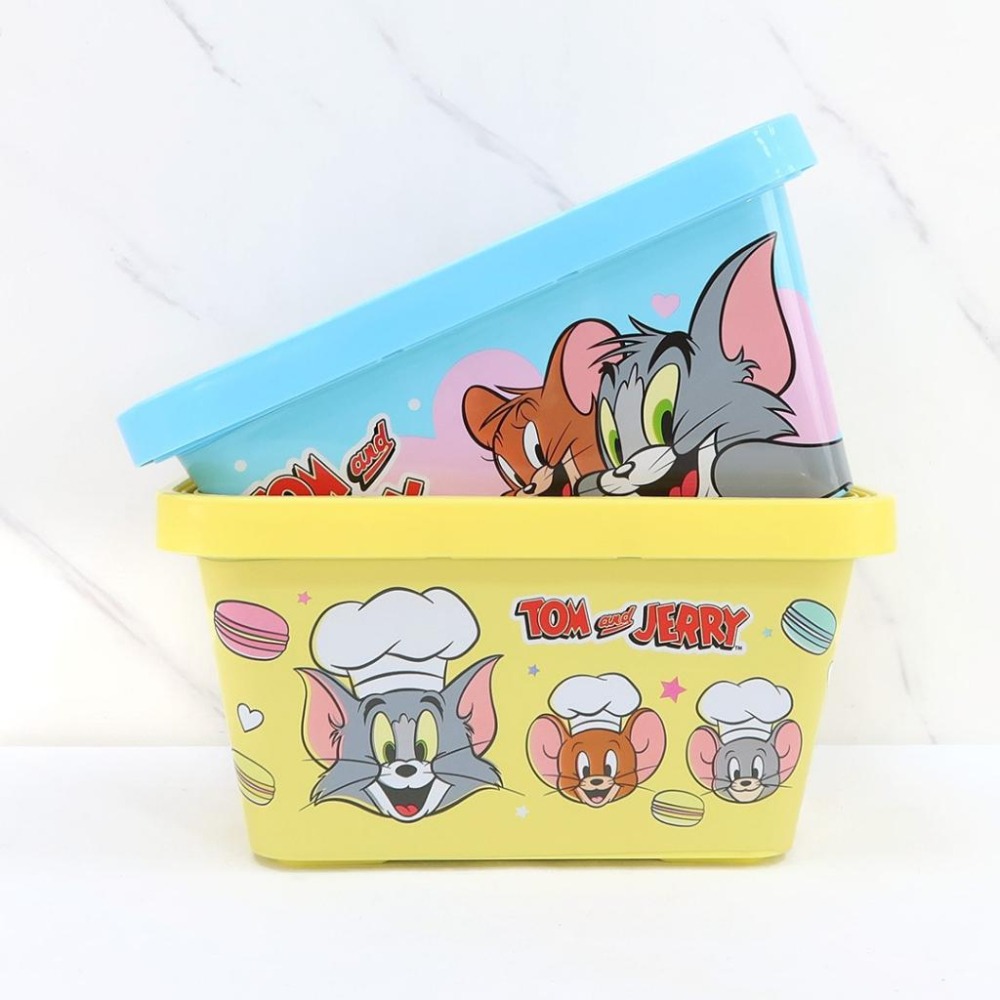 湯姆貓與傑利鼠 Tom & Jerry 小手提籃 購物籃 籃子 菜籃 收納籃 置物籃-細節圖2