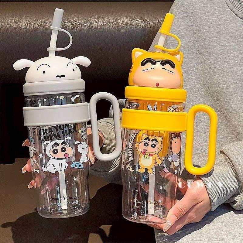蠟筆小新 小白 妮妮 快樂時光手提杯 冷水杯 吸管杯 冷水壺 1060ml-細節圖3