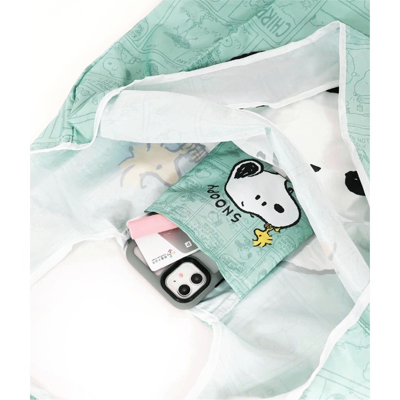 史努比 Snoopy 俏皮可折疊購物袋 購物袋 手提袋 環保袋 摺疊購物袋-細節圖7