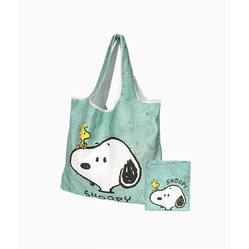 史努比 Snoopy 俏皮可折疊購物袋 購物袋 手提袋 環保袋 摺疊購物袋-細節圖8