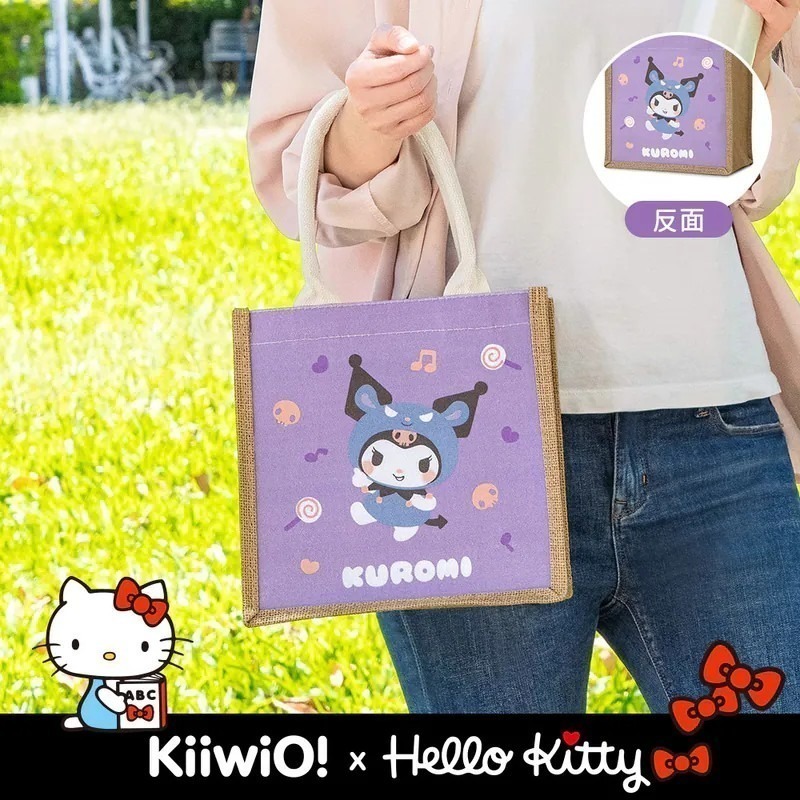 【7-ELEVEN 門市團購】三麗鷗 變裝系列 雙面棉麻手提袋 手提袋 購物袋 麻布袋 大耳狗 人魚 帕恰狗 酷洛米-規格圖3