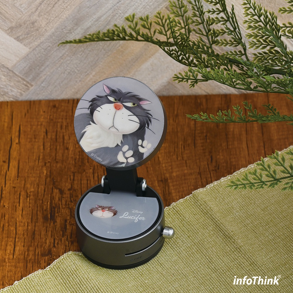 infoThink 訊想科技 迪士尼 魯斯佛 貓咪 360度 摺疊磁吸手機支架 手機架 手機支架 磁吸支架-細節圖3