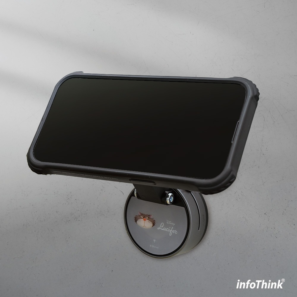 infoThink 訊想科技 迪士尼 魯斯佛 貓咪 360度 摺疊磁吸手機支架 手機架 手機支架 磁吸支架-細節圖5