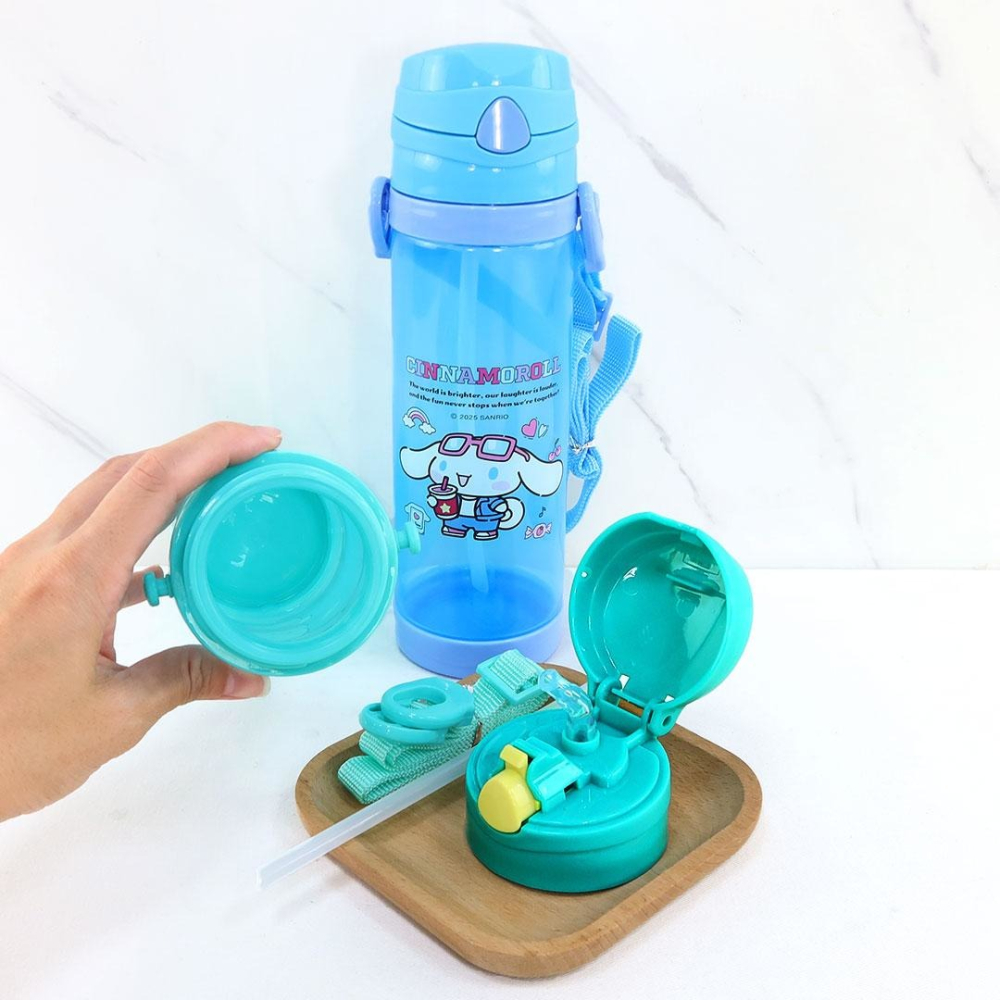 三麗鷗 大耳狗 帕恰狗 550ml 兒童按壓水壺 背帶水壺 彈蓋水瓶 水壺 兒童水壺-細節圖2