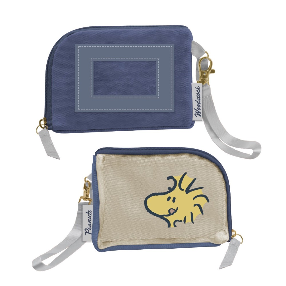 史努比 胡士托 歐拉夫 品味時光 網紗手拿包 票卡夾 零錢包 化妝包 錢包 收納包-規格圖3