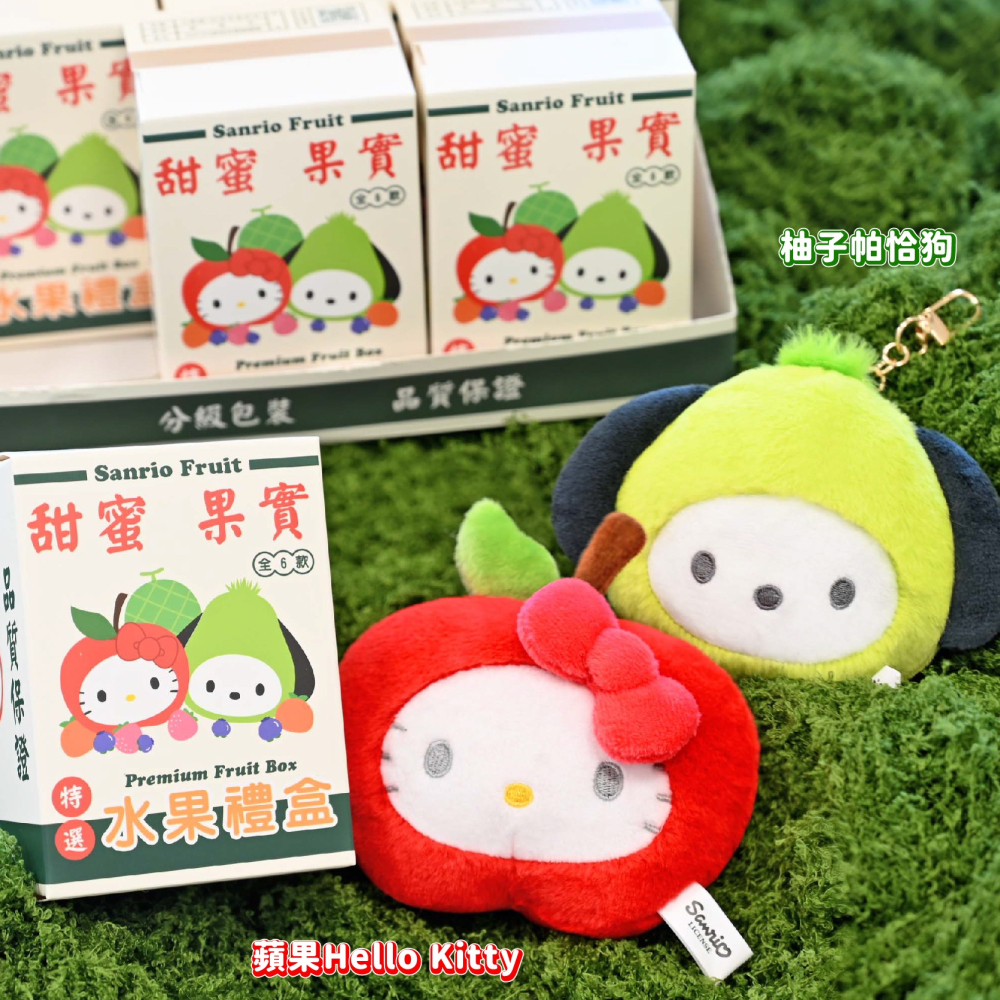 三麗鷗 水果系列 盲盒 盲抽 盒玩 吊飾 掛飾 掛件 鑰匙圈 酷洛米 Kitty 布丁狗 帕恰狗 大耳狗 美樂蒂-細節圖3